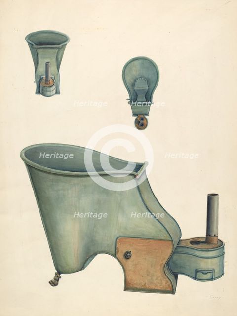 Portable Bath Tub, c. 1937. Creator: Al Curry.