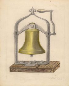 Portable Brass Hand Bell, c. 1936. Creator: Columbus Simpson