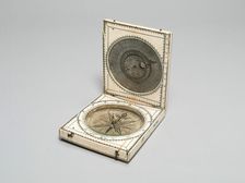Portable Diptych with Compass, Sundial, and Perpetual Calendar, France, 1660/80. Creator: Charles Bloud