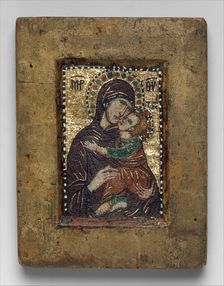 Portable Icon with the Virgin Eleousa, Byzantine, early 1300s. Creator: Unknown