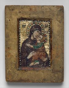 Portable Icon with the Virgin Eleousa, early 1300s. Creator: Unknown