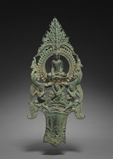 Portable icon of Shakyamuni Buddha in the Earth-touching gesture, late 1100s-early 1200s. Creator: Unknown