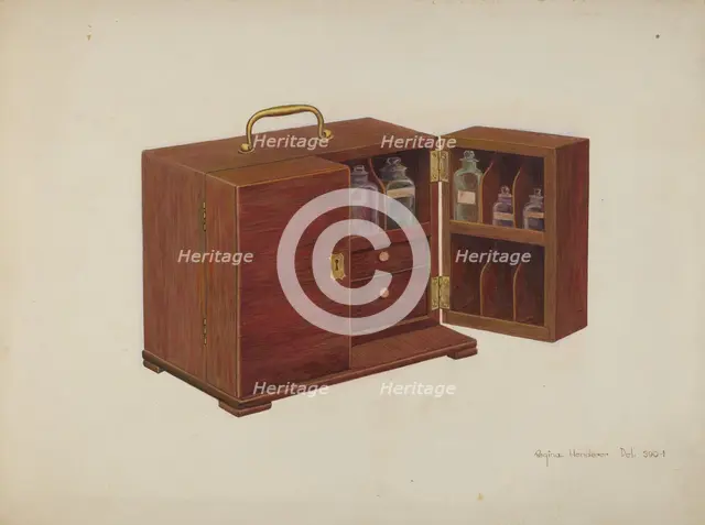 Portable Medicine Cabinet, c. 1938. Creator: Regina Henderer.