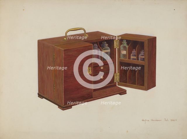 Portable Medicine Cabinet, c. 1938. Creator: Regina Henderer.