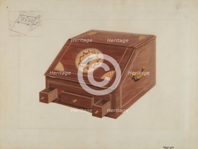 Portable Secretary, c. 1937. Creator: Edward L Loper.