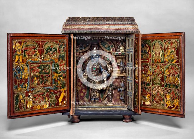 Portable shrine of Vishnu as Venkateshwara, late 18th century-early 19th century. Artist: Unknown.