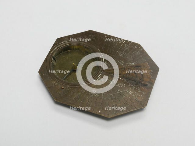 Portable Sundial, France, 1700/25. Creator: Michael Butterfield.