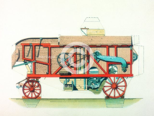 Portable threshing machine, c1910. Creator: Unknown.