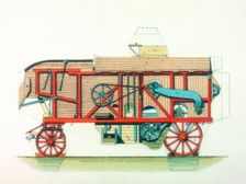 Portable threshing machine, c1910. Creator: Unknown