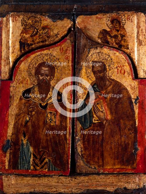 Portable triptych of Saint Nicholas. Creator: Unknown.