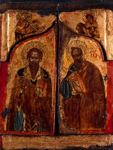 Portable triptych of Saint Nicholas. Creator: Unknown
