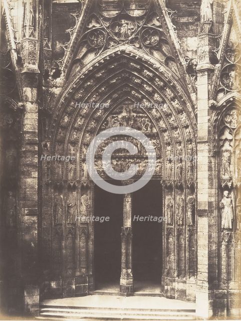 Portail de la Calende, Rouen Cathédral, 1852-54. Creator: Edmond Bacot.