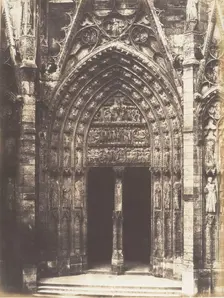 Portail de la Calende, Rouen Cathédral, 1852-54. Creator: Edmond Bacot