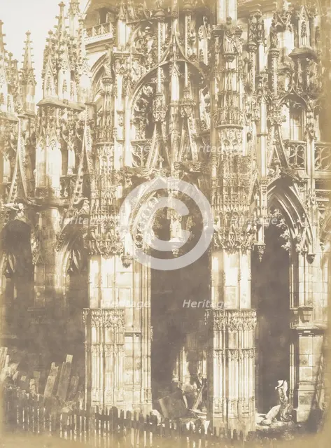 Portail de la Cathédrale de Louviers, 1852-54. Creator: Edmond Bacot.