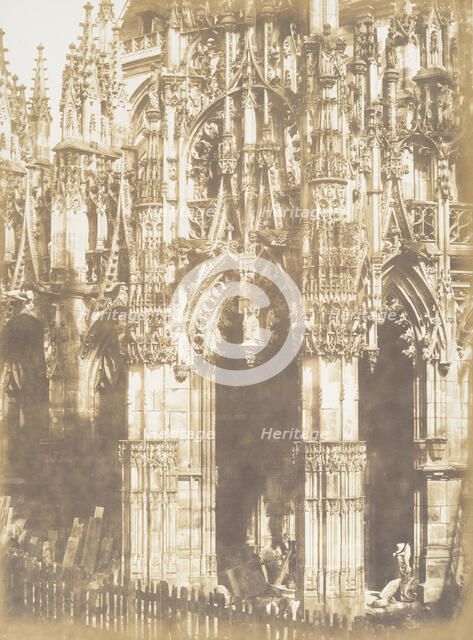 Portail de la Cathédrale de Louviers, 1852-54. Creator: Edmond Bacot.