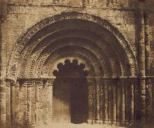 Portail milieu d'Aubeterre, 1851. Creator: Gustave Le Gray