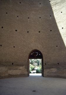 Portal and interior, Toghrol Tower, Rey, Iran, 12th century (2000). Creator: Unknown