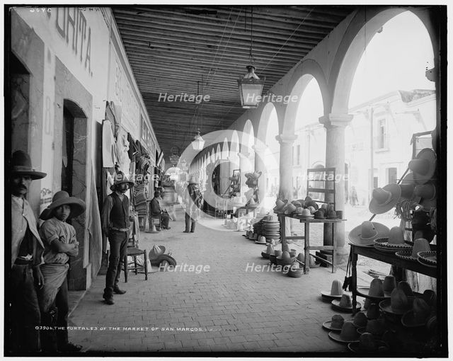 Portales of the market of San Marcos, between 1880 and 1897. Creator: William H. Jackson.