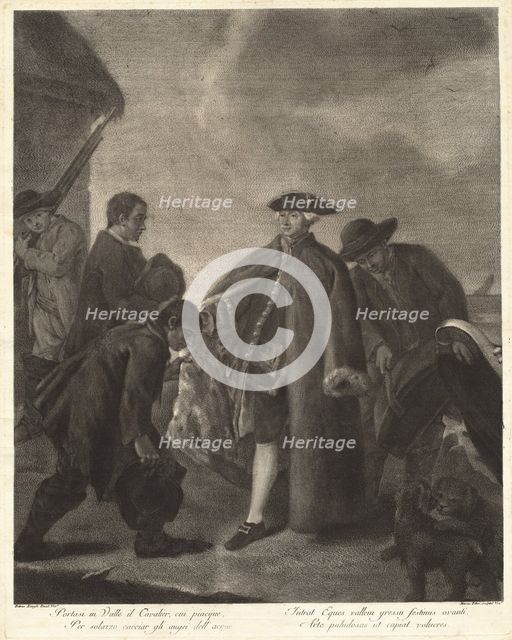 Portasi in Valle il Cavalier... (Arrival of the Master), 1763. Creator: Marco Alvise Pitteri.