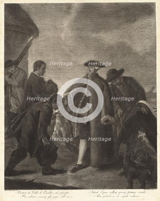 Portasi in Valle il Cavalier... (Arrival of the Master), 1763. Creator: Marco Alvise Pitteri.