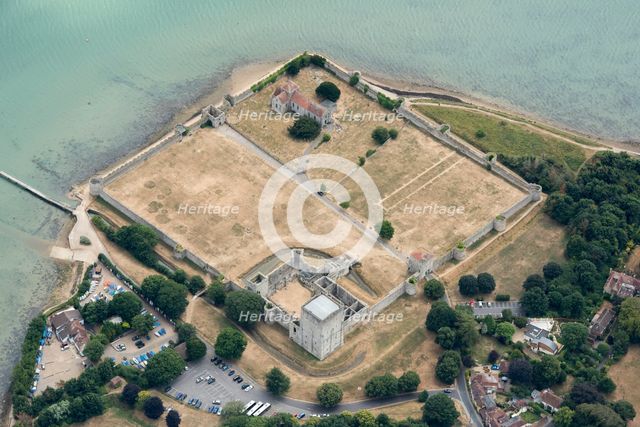 Portchester Castle and Roman Fort, Portchester, Hampshire, 2018. Creator: Damian Grady.