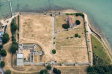 Portchester Castle and Roman Fort, Portchester, Hampshire, 2018. Creator: Damian Grady
