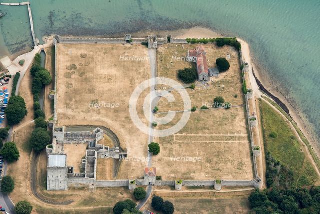 Portchester Castle and Roman Fort, Portchester, Hampshire, 2018. Creator: Damian Grady.