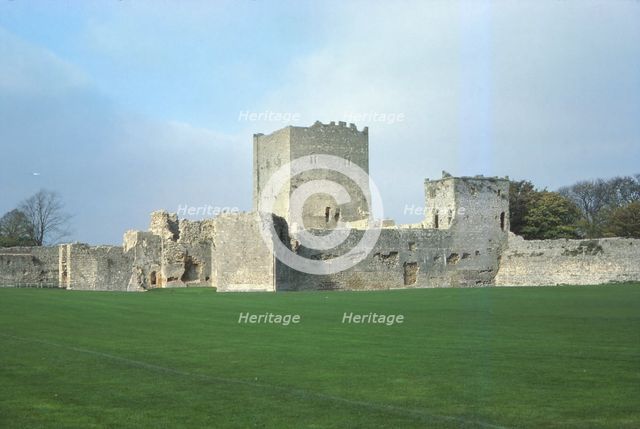 Portchester Castle, Hampshire, England, 20th century. Artist: CM Dixon.