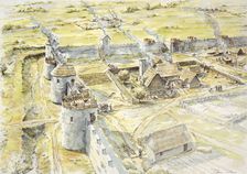 Portchester Castle, late 10th century, (c1990-2010). Artist: Peter Dunn