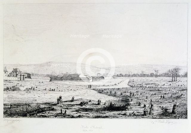 Porte d'Auteuil, Siege of Paris, 1870-1871. Artist: Paul Roux