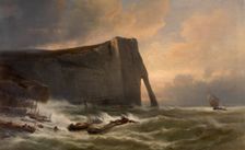 Porte d'Aval in Etretat, 1876. Creator: Jacob Jacobs