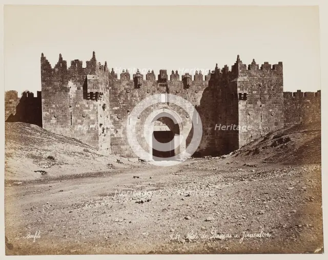 Porte De Dagnas A Jerusalem #287, Printed c.1870. Creator: Felix Bonfils.