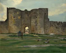 Porte de la Reine at Aigues-Mortes, 1867. Creator: Frédéric Bazille