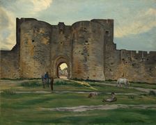 Porte de la Reine at Aigues-Mortes, 1867. Creator: Frédéric Bazille