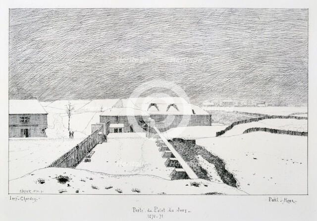Porte du Point du Jour, Siege of Paris, 1870-1871.  Artist: Paul Roux