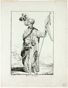 Porte-Enseigne, plate three from Caravanne du Sultan à la Mecque, 1748. Creator: Joseph-Marie Vien the Elder