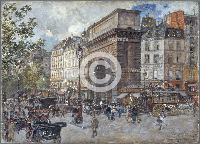 Porte Saint-Martin, 1898. Creator: Frederic Houbron.