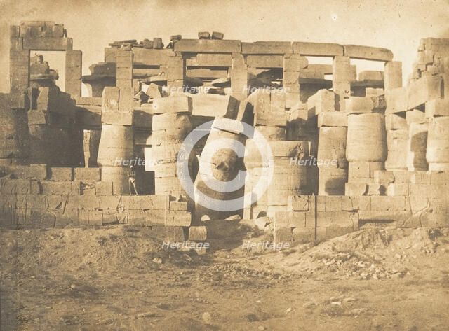 Porte Septentrionale de la Salle Hypostyle du Palais de Karnac, 1849-50. Creator: Maxime du Camp.