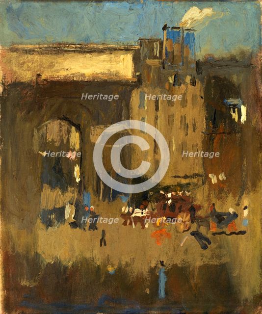 Porte St. Martin et Enterrement, n.d. Creator: Frank Edwin Scott.