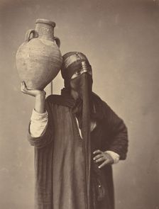 Porteuse d'eau au Caire [Water Carrier in Cairo], c. 1870. Creator: Felix Bonfils