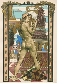 Porteur dAmphore, 1899. Creator: Maurice Desvallières (French, 1857-1926); Imprimerie Champenois