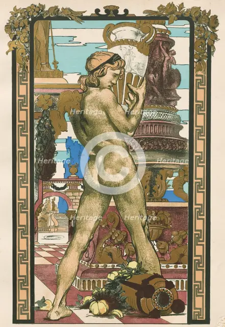 Porteur dAmphore, 1899. Creator: Maurice Desvallières (French, 1857-1926); Imprimerie Champenois.