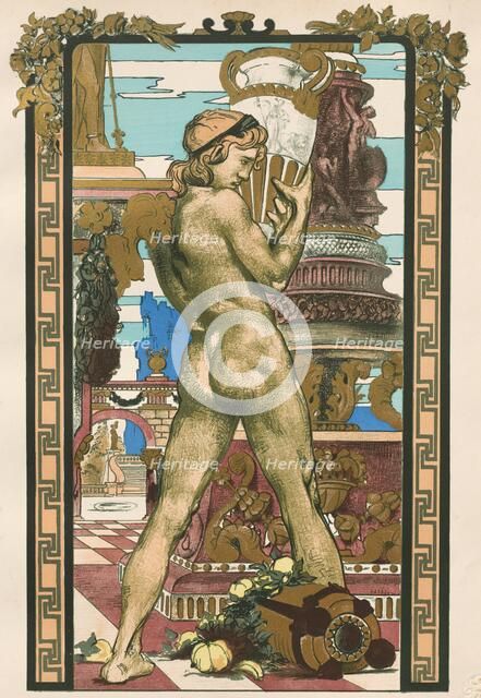 Porteur dAmphore, 1899. Creator: Maurice Desvallières (French, 1857-1926); Imprimerie Champenois.