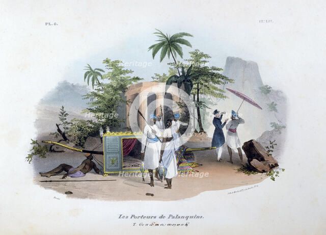 'Porteurs de Palanquins', 1828. Artist: Jean Henri Marlet
