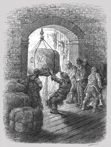 Porters at Work 1872. Creator: Gustave Doré