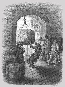 Porters at Work 1872. Creator: Gustave Doré