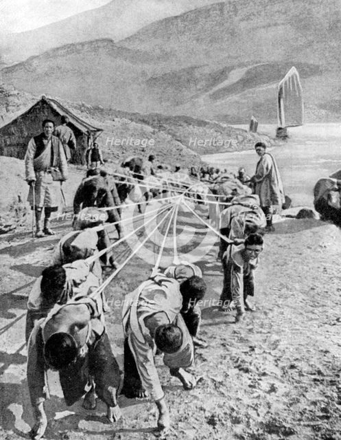Porters in Tibet, 1936. Artist: Fox