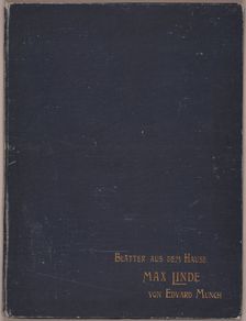 Portfolio cover and colophon page, from Max Linde's House, 1902. Creator: Edvard Munch