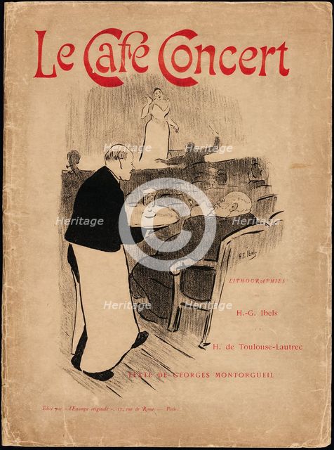 Portfolio Cover for Le Café-Concert, 1893. Creator: Henri-Gabriel Ibels.