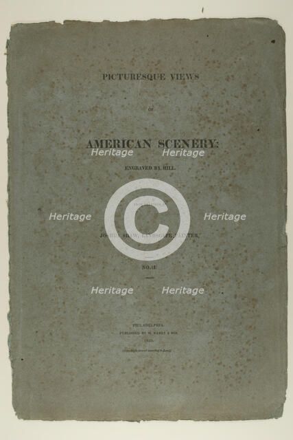 Portfolio Cover for Picturesque Views of American Scenery, No. II, 1819/21. Creator: John Hill.